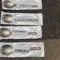 4 X Cucchiai / forchetta titanio campeggio 