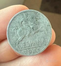 Spagna 1945 10 Céntimos Francisco Franco Alluminio