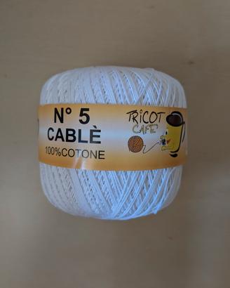Gomitolo NUOVO cablè 5 Tricot Cafè 100% cotone