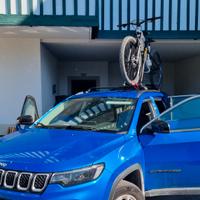 X jeep compass: barre portatutto e porta bici per 