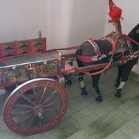 Carretto siciliano artigianale dipinto da artista