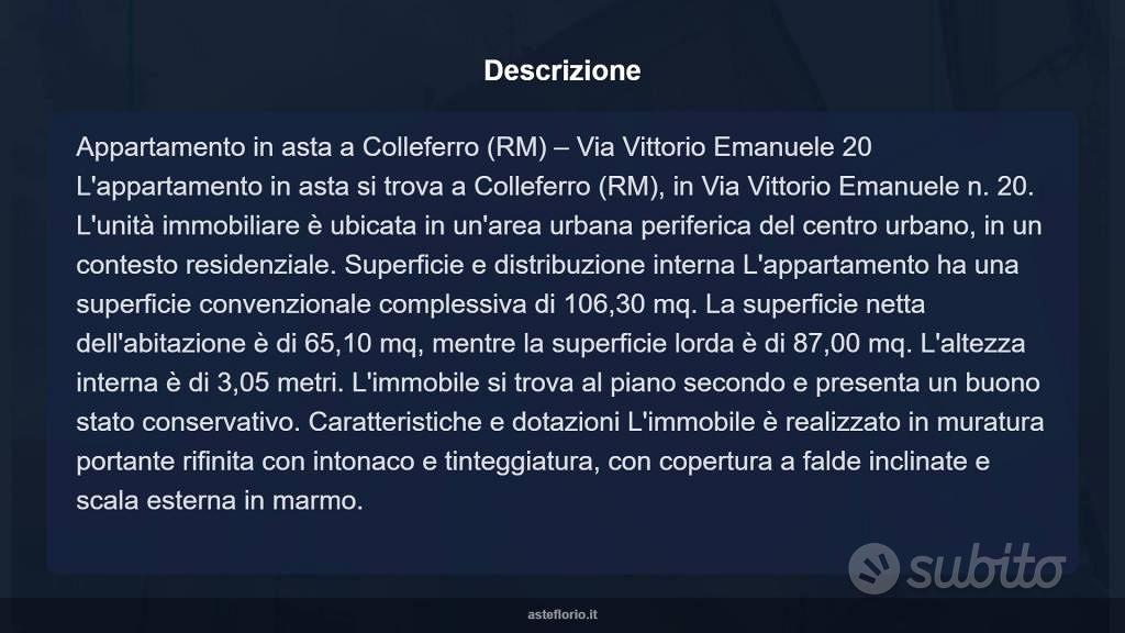Appartamento – Colleferro - Altro