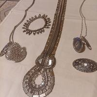 Collane  acciaio con strass