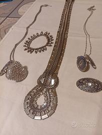 Collane  acciaio con strass