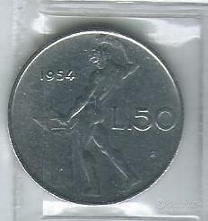 50 Lire "Vulcano 1° Tipo " Repubblica Italiana"