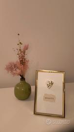 Cornice con cuore Kintsugi con incisione e pittura