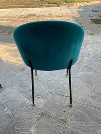 Sedia color ottanio