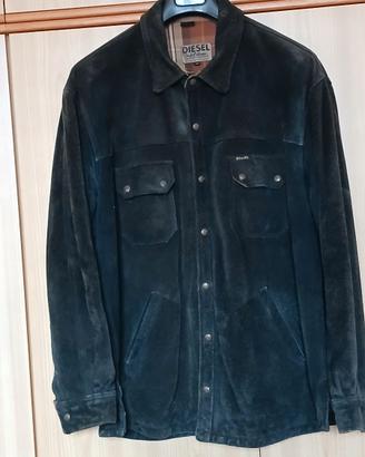 Giacca vintage da uomo in pelle scamosciata Diesel