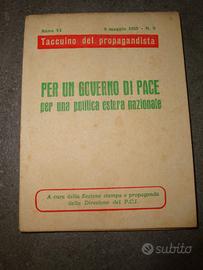 PCI - Taccuino del propagandista anno 1953