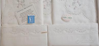 lenzuola puro lino corredo vintage 