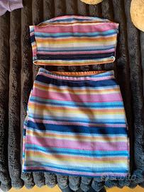 Completo top gonna donna