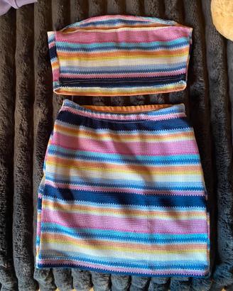 Completo top gonna donna