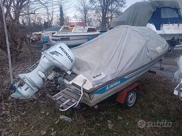 barca OPEN con motore 4 tempi