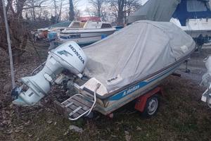 barca OPEN con motore 4 tempi