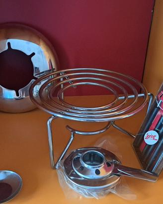 Set fonduta Spring vintage inox – 4 forchette 