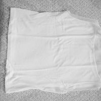 Canotta bianca in spugna e velo sottile