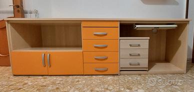 Mobile contenitore da cameretta completo.