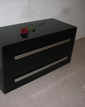 Cassettiera "FEG" Lacc. nero lucido in Outlet