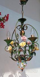 piccolo lampadario vintage stile floreale