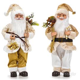babbo natale oro 60 cm