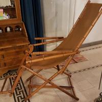 CHAISE LONGUE PIEGHEVOLE STILE COLONIALE '900