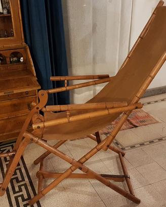 CHAISE LONGUE PIEGHEVOLE STILE COLONIALE '900