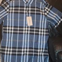camicia Burberry a quadri blu taglia L