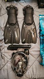 Set Cressi nuovi,  Pinne, Maschere  S-M-L-XL