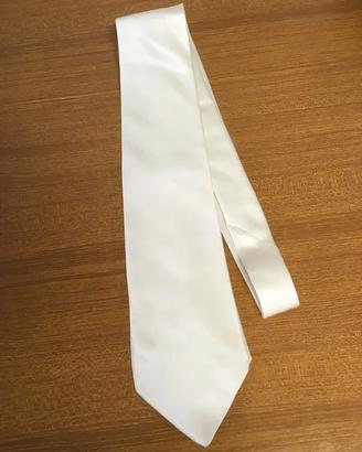 Cravatta/Tie Bianco panna rasato
