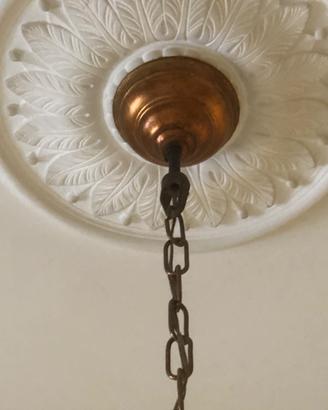 Lampadario a Bracci in Legno Dorato stile impero
