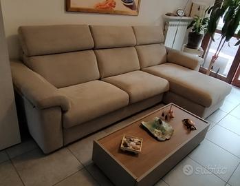 Divano letto SAMOA con chaise longue contenitore