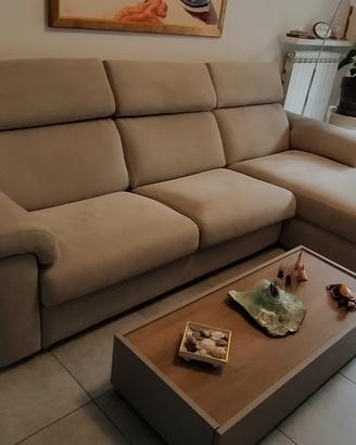 Divano letto SAMOA con chaise longue contenitore