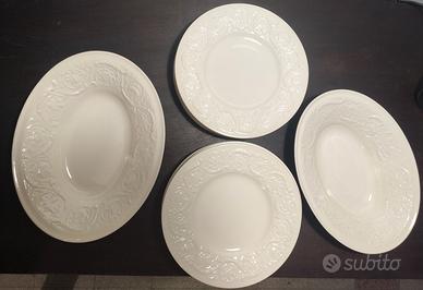 SET WEDGWOOD PATRICIAN 12 PIATTI + 2 OVALI VERDURE