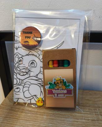 kit colori gadget festa compleanno re leone € 1.60