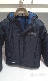 ADIDAS giubbotto blu impermeabile con ca