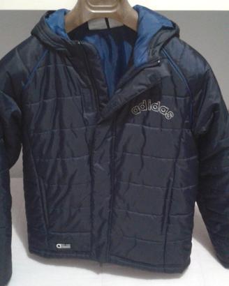 ADIDAS giubbotto blu impermeabile con ca