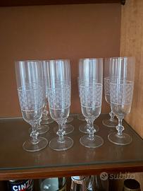 Set bicchieri di cristallo