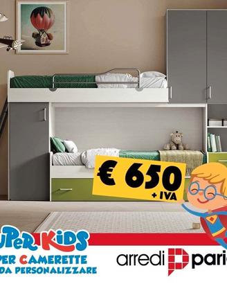 Cameretta a soppalco - Reti incluse - Promo Small