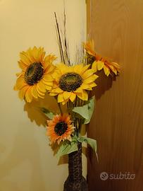 vaso girasoli finti