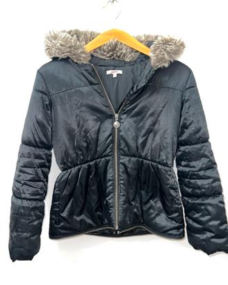🖤 Piumino Junior Gaultier Nero con Pelliccia 🌨️