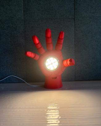 lampada guanto iron man stampato in 3d