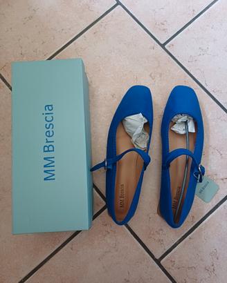  MM Brescia Ballerine Mary Jane Blu Elettrico -