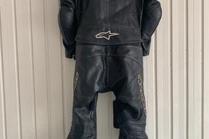 Tuta Moto Alpinestars divisibile in pelle Tg 52