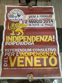 Manifesto vintage lega nord originale