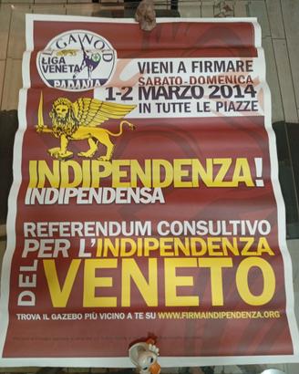 Manifesto vintage lega nord originale
