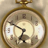 Orologio da tasca " Art Decò " in ottone e rame.