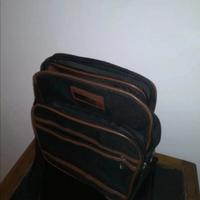 Borsa zaino Tracolla 4 tasche, nero in tessuto
