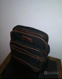 Borsa zaino Tracolla 4 tasche, nero in tessuto