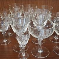 24 bicchieri cristallo 2 + caraffe acqua vino