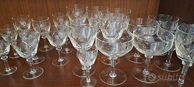 24 bicchieri cristallo 2 + caraffe acqua vino